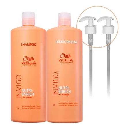 Kit Wella Invigo Nutri Enrich Shampoo e Condicionador 2 L