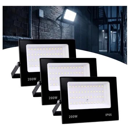 Kit 3 Refletor Led Holofote 200w Ip66 Bivolt Branco Frio 6500K